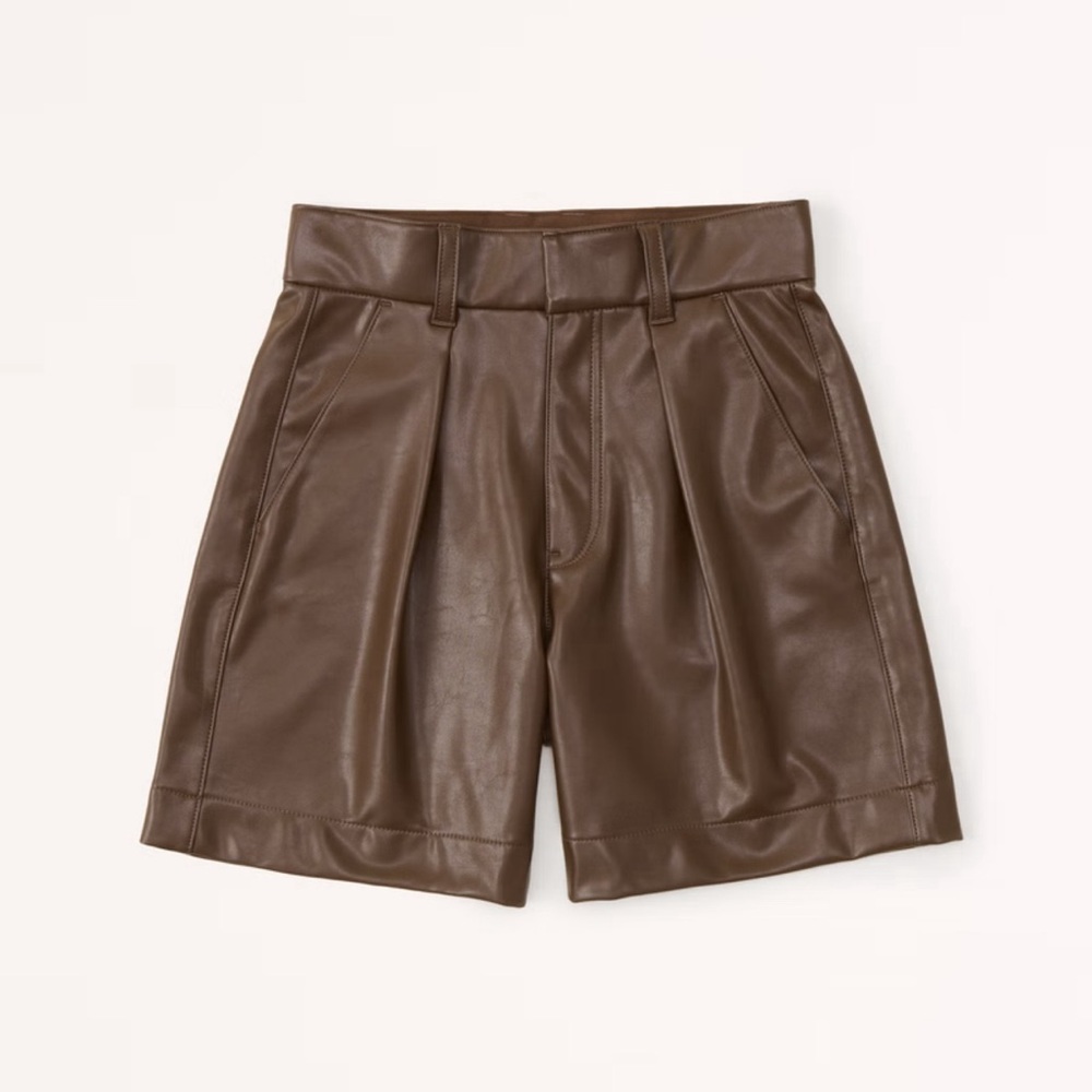 NWT Abercrombie & Fitch Brown Leather Shorts